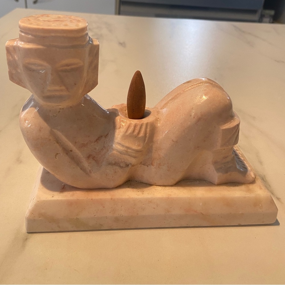 Pink Marble Incense Sculpture